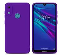 cadorabo Case compatible with Huawei Y6 2019 in FLUID DARK PURPLE - Protective cover made of flexible TPU silicone
