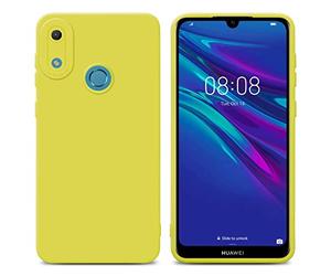 cadorabo Case compatible with Huawei Y6 2019 in FLUID YELLOW - Protective cover made of flexible TPU silicone