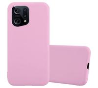 cadorabo Case compatible with Oppo FIND X5 in CANDY PINK - Protective cover made of flexible TPU silicone