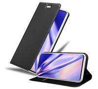 cadorabo Case compatible with Oppo FIND X5 PRO in CLASSY BLACK - Protective cover with magnetic closure, standing function and card slot