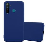 cadorabo Case compatible with Realme 5 PRO/Realme Q in CANDY DARK BLUE - Protective cover made of flexible TPU silicone