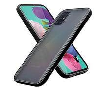 cadorabo Case compatible with Samsung Galaxy A51 in Frosted Black - mobile phone case with TPU silicone inside and matt plastic back - protective cover hybrid hardcase back case