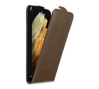 cadorabo Case compatible with Samsung Galaxy S22 ULTRA in COFFEE BROWN - Flip Style Case with Magnetic Closure - Wallet Etui Cover Pouch PU Leather Flip