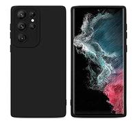 cadorabo Case compatible with Samsung Galaxy S22 ULTRA in FLUID BLACK - Protective cover made of flexible TPU silicone