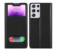 Cadorabo Case for Samsung Galaxy S21 ULTRA Cover Book Wallet Protection PU Leather Flip Magnetic Smart View Etui