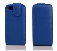 cadorabo Case works with Apple iPhone 5 / iPhone 5S / iPhone SE in NAVY BLUE - Flip Style Case made of Faux Leather with Card Slot - Wallet Etui Cover Pouch PU Leather Flip