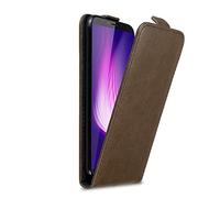 cadorabo Case works with Cubot Nova in COFFEE BROWN - Flip Style Case with Magnetic Closure - Wallet Etui Cover Pouch PU Leather Flip