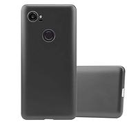 cadorabo Case works with Google Pixel 2 XL in METALLIC GREY - Shockproof and Scratch Resistant TPU Silicone Cover - Ultra Slim Protective Gel Shell Bumper Back Skin