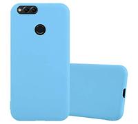 cadorabo Case works with Honor 7x in CANDY BLUE - Shockproof and Scratch Resistant TPU Silicone Cover - Ultra Slim Protective Gel Shell Bumper Back Skin