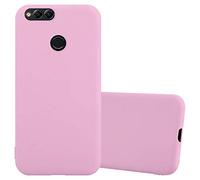 cadorabo Case works with Honor 7x in CANDY PINK - Shockproof and Scratch Resistant TPU Silicone Cover - Ultra Slim Protective Gel Shell Bumper Back Skin