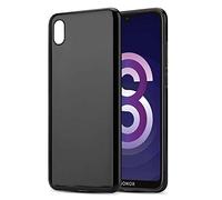 cadorabo Case works with Honor 8S in BLACK - Shockproof and Scratch Resistant TPU Silicone Cover - Ultra Slim Protective Gel Shell Bumper Back Skin
