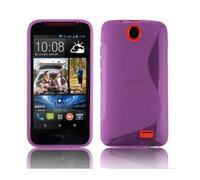 cadorabo Case works with HTC Desire 310 in PASTEL PURPLE - Shockproof and Scratch Resistant TPU Silicone Cover - Ultra Slim Protective Gel Shell Bumper Back Skin
