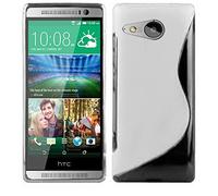 cadorabo Case works with HTC ONE M8 MINI (2.Gen.) in SEMI TRANSPARENT - Shockproof and Scratch Resistant TPU Silicone Cover - Ultra Slim Protective Gel Shell Bumper Back Skin