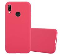 cadorabo Case works with Huawei P SMART 2019 in CANDY RED - Shockproof and Scratch Resistant TPU Silicone Cover - Ultra Slim Protective Gel Shell Bumper Back Skin