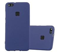 cadorabo Case works with Huawei P10 LITE in FROST DARK BLUE - Shockproof and Scratch Resistant TPU Silicone Cover - Ultra Slim Protective Gel Shell Bumper Back Skin