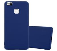 cadorabo Case works with Huawei P9 LITE in CANDY DARK BLUE - Shockproof and Scratch Resistant TPU Silicone Cover - Ultra Slim Protective Gel Shell Bumper Back Skin