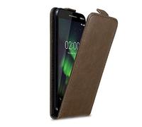 cadorabo Case works with Nokia 2.1 2018 in COFFEE BROWN - Flip Style Case with Magnetic Closure - Wallet Etui Cover Pouch PU Leather Flip