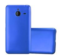 cadorabo Case works with Nokia Lumia 640 XL in METALLIC BLUE - Shockproof and Scratch Resistant TPU Silicone Cover - Ultra Slim Protective Gel Shell Bumper Back Skin