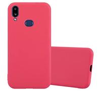 cadorabo Case works with Samsung Galaxy A10s in CANDY RED - Shockproof and Scratch Resistant TPU Silicone Cover - Ultra Slim Protective Gel Shell Bumper Back Skin