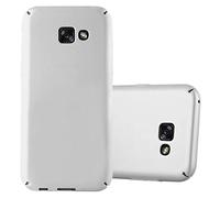 cadorabo Case works with Samsung Galaxy A3 2017 in METAL SILVER - Shockproof and Scratch Resistent Plastic Hard Cover - Ultra Slim Protective Shell Bumper Back Skin