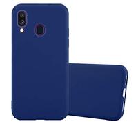 cadorabo Case works with Samsung Galaxy A40 in CANDY DARK BLUE - Shockproof and Scratch Resistant TPU Silicone Cover - Ultra Slim Protective Gel Shell Bumper Back Skin