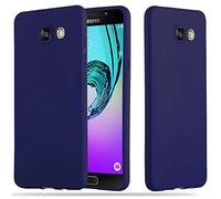 cadorabo Case works with Samsung Galaxy A5 2016 in CANDY DARK BLUE - Shockproof and Scratch Resistant TPU Silicone Cover - Ultra Slim Protective Gel Shell Bumper Back Skin