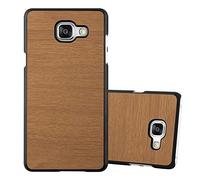 cadorabo Case works with Samsung Galaxy A5 2016 in WOODEN BROWN - Shockproof and Scratch Resistant TPU Silicone Cover - Ultra Slim Protective Gel Shell Bumper Back Skin
