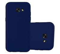 cadorabo Case works with Samsung Galaxy A5 2017 in CANDY DARK BLUE - Shockproof and Scratch Resistant TPU Silicone Cover - Ultra Slim Protective Gel Shell Bumper Back Skin