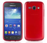 cadorabo Case works with Samsung Galaxy ACE 3 in RED - Shockproof and Scratch Resistant TPU Silicone Cover - Ultra Slim Protective Gel Shell Bumper Back Skin