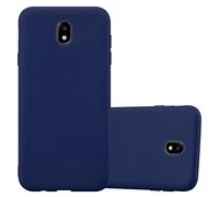 cadorabo Case works with Samsung Galaxy J3 2017 in CANDY DARK BLUE - Shockproof and Scratch Resistant TPU Silicone Cover - Ultra Slim Protective Gel Shell Bumper Back Skin