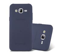 cadorabo Case works with Samsung Galaxy J5 2015 in FROST DARK BLUE - Shockproof and Scratch Resistant TPU Silicone Cover - Ultra Slim Protective Gel Shell Bumper Back Skin