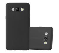 cadorabo Case works with Samsung Galaxy J5 2016 in CANDY BLACK - Shockproof and Scratch Resistant TPU Silicone Cover - Ultra Slim Protective Gel Shell Bumper Back Skin