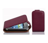 cadorabo Case works with Samsung Galaxy POCKET NEO in PASTEL PURPLE - Flip Style Case made of Structured Faux Leather - Wallet Etui Cover Pouch PU Leather Flip