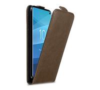 cadorabo Case works with Samsung Galaxy S10 in COFFEE BROWN - Flip Style Case with Magnetic Closure - Wallet Etui Cover Pouch PU Leather Flip