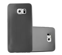 cadorabo Case works with Samsung Galaxy S6 EDGE PLUS in METALLIC GREY - Shockproof and Scratch Resistant TPU Silicone Cover - Ultra Slim Protective Gel Shell Bumper Back Skin