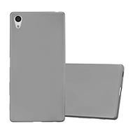 cadorabo Case works with Sony Xperia Z5 PREMIUM in METALLIC GREY - Shockproof and Scratch Resistant TPU Silicone Cover - Ultra Slim Protective Gel Shell Bumper Back Skin
