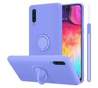 Cadorabo cover compatible with Samsung Galaxy A50 / A50s / A30s in LIQUID LIGHT PURPLE - Mobile Phone Case made of flexible TPU Silicone with Ring - Silicone Cover Protective Ultra Slim Soft Back Case