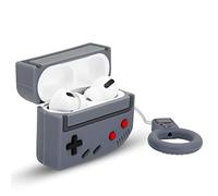 cadorabo Protective cover compatible with Apple AirPod Pro 2 - portable silicone headphone case 3D keychain - Design Retro Grey - earplug cover case box