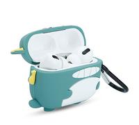 cadorabo Protective cover compatible with Apple AirPod Pro 2 - portable silicone headphone case 3D keychain - Design Cute Dinosaur - earplug cover case box