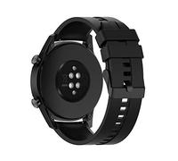cadorabo Silicone Bracelet 20mm compatible with Samsung Galaxy Watch 42mm / S2 Classic/Sport in BLACK - Replacement Bracelet for Huawei Watch 2 for LG Watch Sport for Pepple 2 uvm