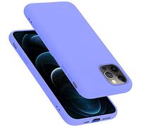 cadorabo silicone case compatible with Apple iPhone 13 MINI, mobile phone cover for iPhone 13 MINI- impact-resistant, thin, Silky-Soft Touch Full-Body Protective Phone Case - LIQUID LIGHT PURPLE