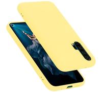 cadorabo silicone case compatible with Honor 20 PRO, mobile phone cover for 20 PRO- impact-resistant, thin, Silky-Soft Touch Full-Body Protective Phone Case - LIQUID YELLOW