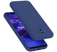 cadorabo silicone case compatible with Huawei MATE 20 LITE, mobile phone cover for MATE 20 LITE- impact-resistant, thin, Silky-Soft Touch Full-Body Protective Phone Case - LIQUID BLUE