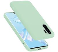 cadorabo silicone case compatible with Huawei P30 PRO, mobile phone cover for P30 PRO- impact-resistant, thin, Silky-Soft Touch Full-Body Protective Phone Case - LIQUID LIGHT GREEN