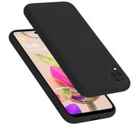 cadorabo silicone case compatible with LG K42, mobile phone cover for K42- impact-resistant, thin, Silky-Soft Touch Full-Body Protective Phone Case - LIQUID BLACK