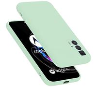 cadorabo silicone case compatible with Motorola EDGE 20 PRO/EDGE S PRO, mobile phone cover for EDGE 20 PRO/EDGE S PRO- impact-resistant, thin, Protective Phone Case - LIQUID LIGHT GREEN