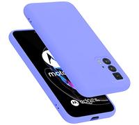 cadorabo silicone case compatible with Motorola EDGE 20 PRO/EDGE S PRO, mobile phone cover for EDGE 20 PRO/EDGE S PRO- impact-resistant, thin, Protective Phone Case - LIQUID LIGHT PURPLE