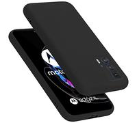 cadorabo silicone case compatible with Motorola EDGE 20 PRO/EDGE S PRO, mobile phone cover for EDGE 20 PRO/EDGE S PRO- impact-resistant, thin, Silky-Soft Touch Protective Phone Case - LIQUID BLACK