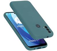 cadorabo silicone case compatible with Motorola MOTO E20 / E30 / E40, mobile phone cover for MOTO E20 / E30 / E40- impact-resistant, thin, Silky-Soft Touch Protective Phone Case - LIQUID GREEN