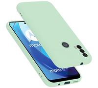 cadorabo silicone case compatible with Motorola MOTO E20 / E30 / E40, mobile phone cover for MOTO E20 / E30 / E40- impact-resistant, thin, Silky-Soft Touch Protective Phone Case - LIQUID LIGHT GREEN